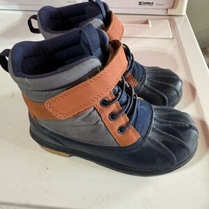 The Children's Place Navy and Tan Kids Boots